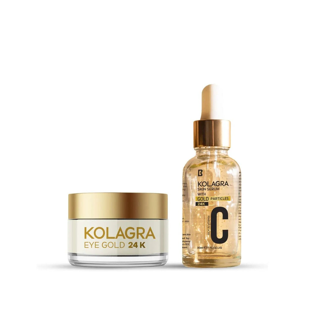 Kolagra Gold Serum 30 ML + Kolagra Eye Gold Gel 20 ML Promopack - ladyy