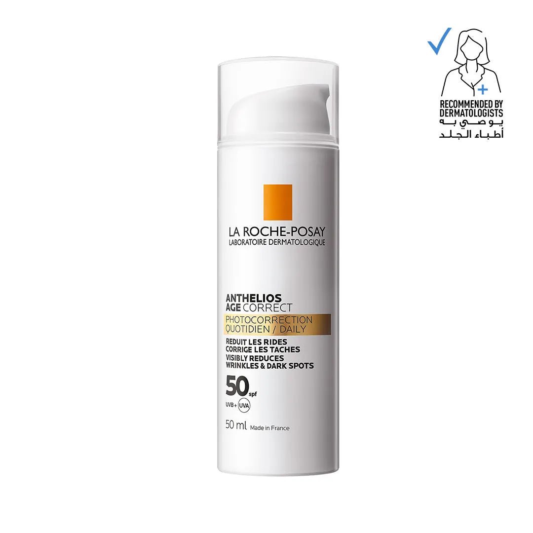 La Roche Posay Anthelios Age Correct SPF50+ Anti Ageing Invisible Sunscreen with Niacinamide 50ml - ladyy