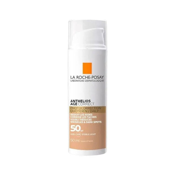 La Roche Posay Anthelios Age Correct SPF50+ Anti Ageing Tinted Sunscreen with Niacinamide 50ml - ladyy