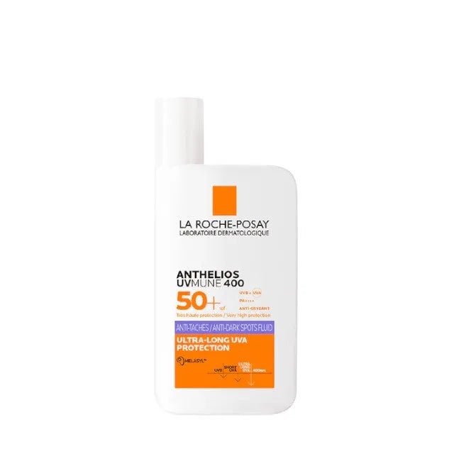La Roche - Posay Anthelios Uvmune 400 Invisible Fluid SPF50+ - Daily Sunscreen for Face with Anti - Dark Spots Protection 50ml - ladyy