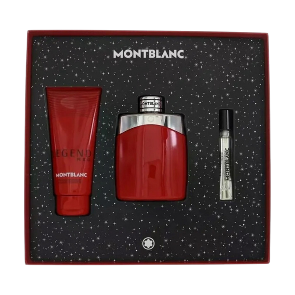 SET PERFUME MONT BLANC RED +SHOWER+POCKET - ladyy