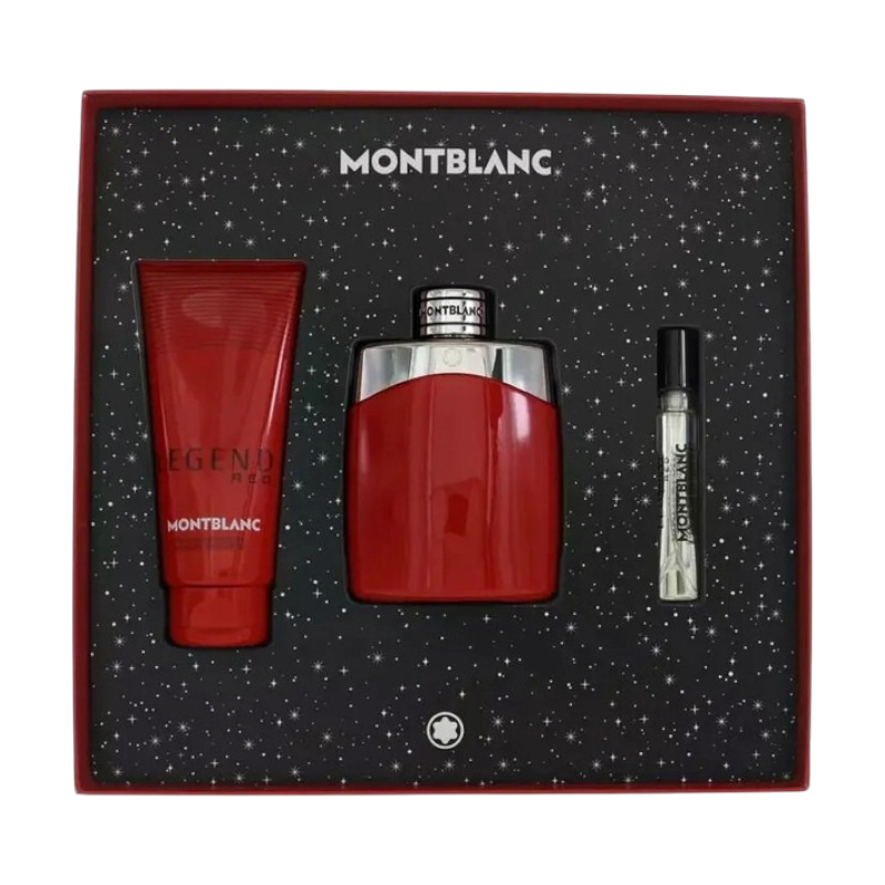 مجموعة عطور مونت بلانك ريد + شاور + بوكيت