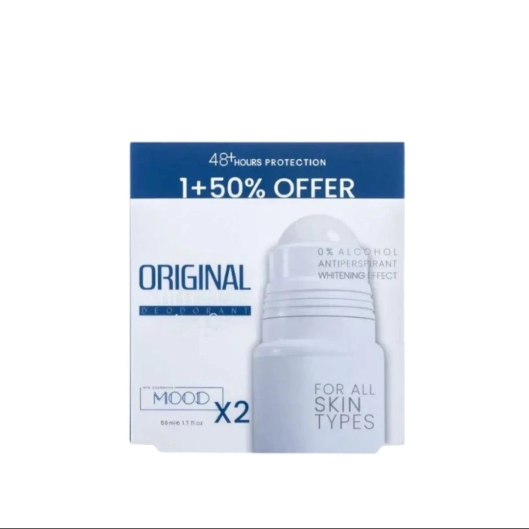 MOOD ORIGINAL WHITENING DEODORANT ROLL ON OFFER 1+50% 50ML - ladyy