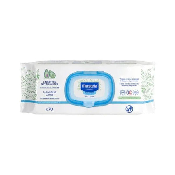 Mustela Cleansing Soothing wipes 70 pc - ladyy