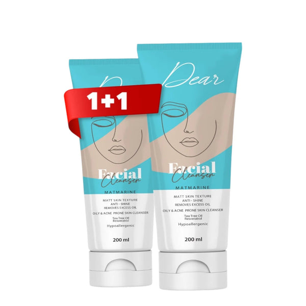 PROMO DEAR FACIAL CLEANSER OILY&ACNE SKIN 200ML1+1 - ladyy