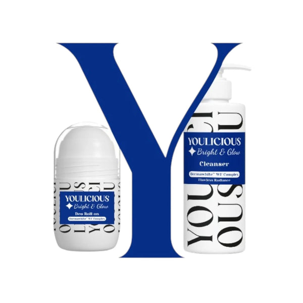 Youlicious bright & glow roll on + cleanser - ladyy